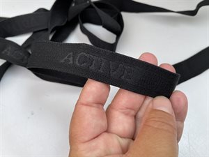 Luksus elastik, sort "active" luksus elastik, 22 mm, 5 m i rulle